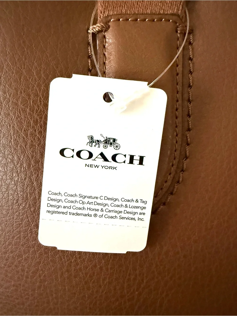 Coach Derby Tote Pebble Leather Saddle Black